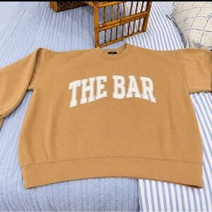 THE BAR Crewneck Sweatshirt - beige and white - XL - excellent condition.